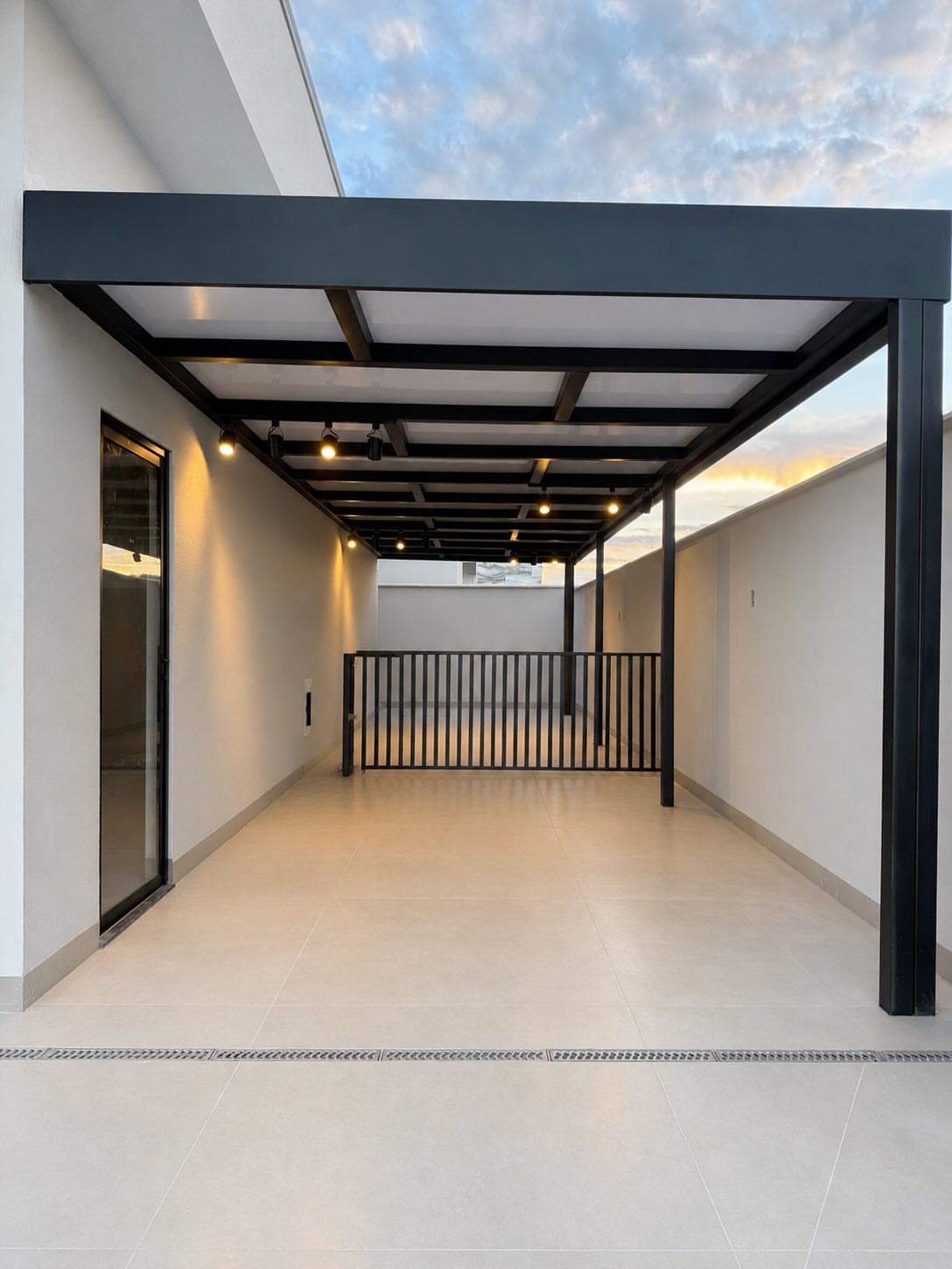 Covered timber walkway